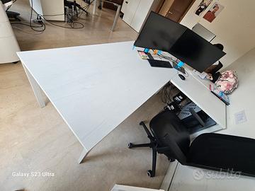 Scrivania angolare 180x80+80x60