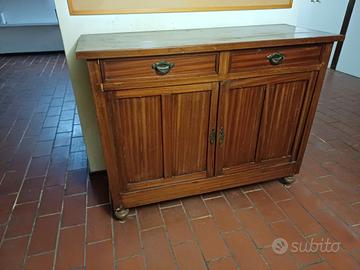 Credenza bassa vintage 2 ante, 2 cassetti - 128x49
