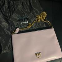 pinko borsa FLAT CLASSIC tracolla in pelle lilla