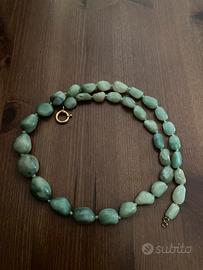 Collana di agata verde
