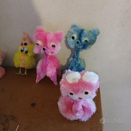 animaletti di peluche colorati