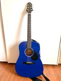 Chitarra acustica Greg Bennett blu vintage