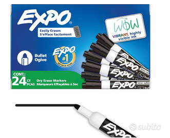 Confezione da 24 Pennarelli Expo per Lavagna Bianc