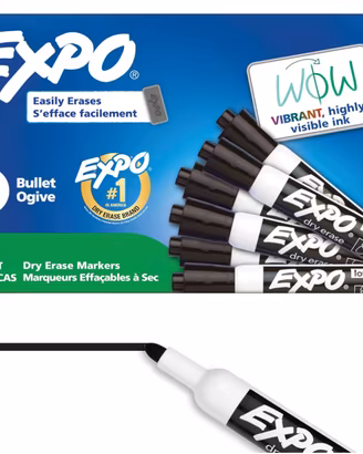 Confezione da 24 Pennarelli Expo per Lavagna Bianc