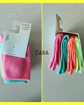 confezione 4 calzini fluo num.20/22 Zara