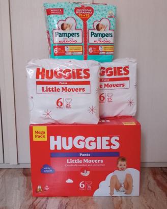 Pannolini sigillati Mutandino Tg 6 Huggies Pampers