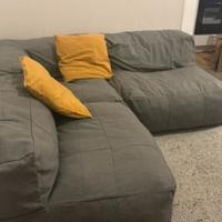 Divano angolare grigio interno/esterno