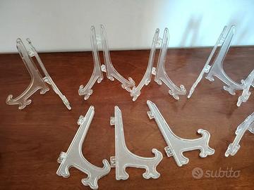 10 Cavalletti in plastica. Espositori Altezza 13cm