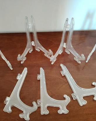 10 Cavalletti in plastica. Espositori Altezza 13cm