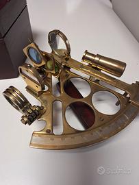 Sestante nautico Stanley London 1939 in ottone