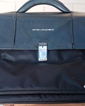 Borsa in Pelle  Piquadro 45x35 cm, Nero