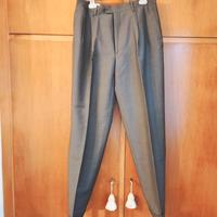 Elegante pantalone uomo,lana/mohair, tg 46,grigio