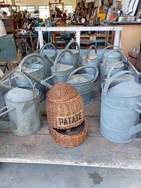 Contenitore in vimini Shabby per alimenti cm 38h