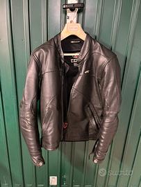Giubbotto pelle, uomo, moto