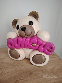 Coppia Teddy dipinti a mano 