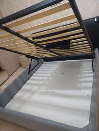 Letto contenitore in ecopelle