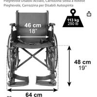 Carrozzina per anziani  pieghevole