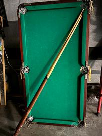 Mini biliardo da tavola con supporti  e 2 stecche