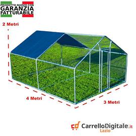 Recinto per Polli 3x4 m x h 2 m – 12 mq - blu