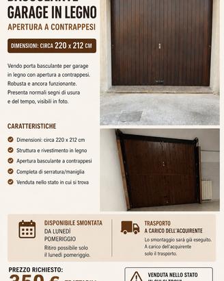 Porta baculante per garage
