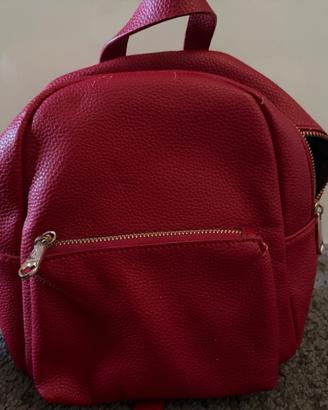 Zainetto Parfois rosso in ecopelle con tasca front