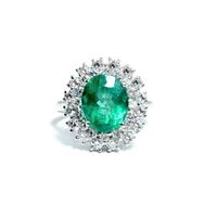 Anello Smeraldo e Diamanti