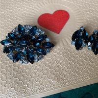 Spilla orecchini anni 50 bigiotteria d'epoca