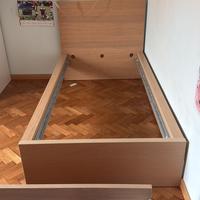 Letto ikea singolo con cassettoni