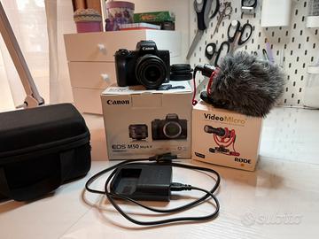 Canon EOS M50 Mark II +15-45mm + RODE VideoMicroSD