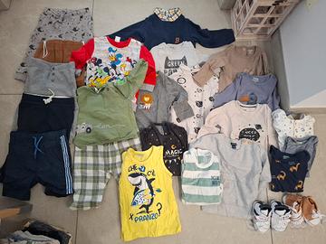 Lotto vestiti bimbo 12 mesi + scarpe – 30€