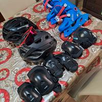 rollerblade 2 caschi bici + oakley