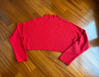 Maglione rosso crop Subdued