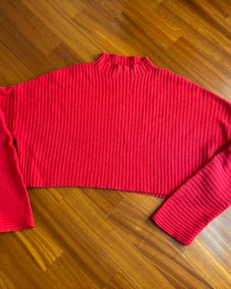 Maglione rosso crop Subdued