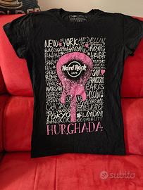 t-shirt nera hard rock cafe taglia S 100% cotone n