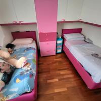 letto singolo con contenitore 