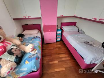 letto singolo con contenitore 