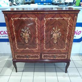 MOBILE MEDAGLIONI FIORI 2 ANTE 2 CASSETTI + CHIAVE