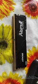 RAM DDR4 32GB 1 BANCO KINGSTON FURY BEAST 3200MHZ