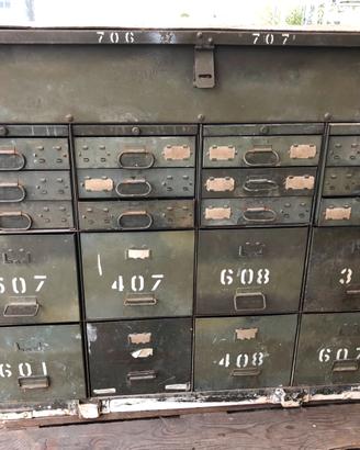 Cassettiera-archivio-metallo militare americana