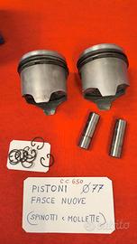 pistoni c.c. 650 con fasce nuove .