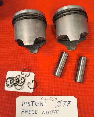 pistoni c.c. 650 con fasce nuove .