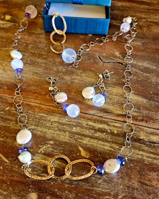 collana lunga con ametiste