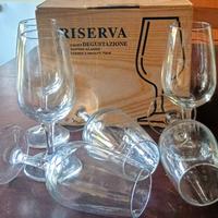 6 bicchieri Bormioli in vetro da cl 21,5 Nuovi 