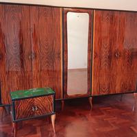 Camera vintage anni ’50: armadio e 2 comodini