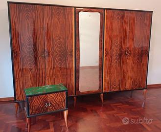 Camera vintage anni ’50: armadio e 2 comodini