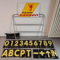 TABELLA TEMPI MURETTO BOX AUTO MOTO RALLYE PISTA
