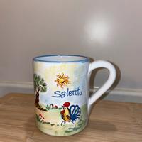 Tazza mug in ceramica salentina decorata a mano