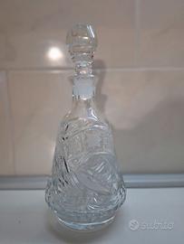Brocca da decanter in cristallo lavorato finemente