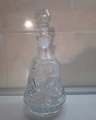 Brocca da decanter in cristallo lavorato finemente