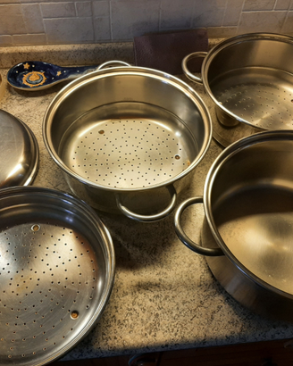 Vaporiera 3 livelli in acciaio